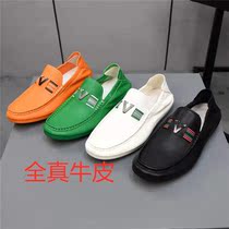 New spring summer mens beans Bean Shoes Soft Base Bull Leather Driving Sloth Man A Foot foot Shoes Casual Lefu Tide Boomer