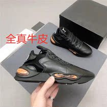 Autumn Winter New Genuine Leather Men Sports Old Daddy Shoes Advanced Tide Card Mens Shoes Outwear Black Warrior Tide Mens Bull Leather Shoes