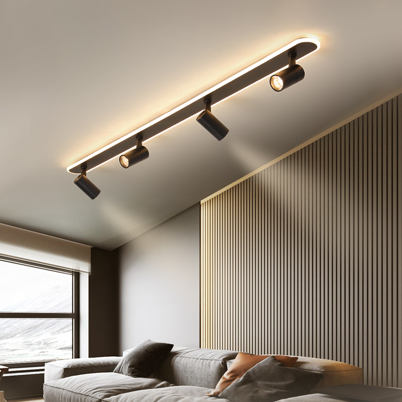 Spotlight Led Ceiling Light Track Light Home Nordic Surface-Mounted Downlight Shop Commercial Cloakroom Living Room Without Main Light