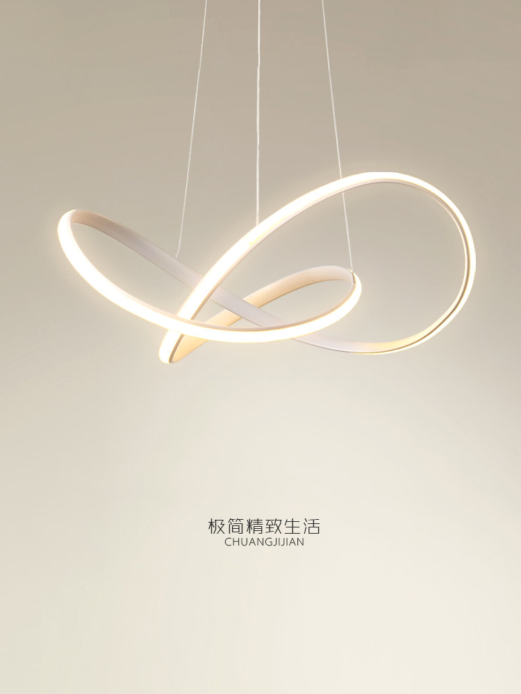 Restaurant Chandelier Modern Minimalist Nordic Minimalist Irregular Line Living Room Bedroom Lighting Office Full Spectrum Lighting Fixtures