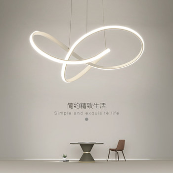 Restaurant Chandelier Modern Minimalist Nordic Minimalist Irregular Line Living Room Bedroom Lighting Office Full Spectrum Lighting Fixtures