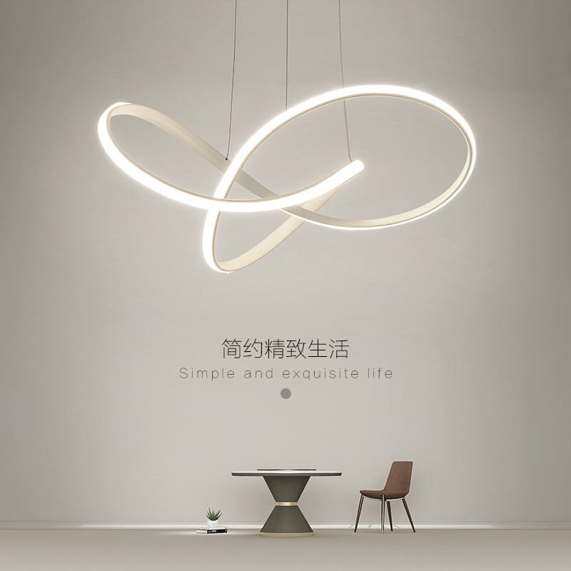 Restaurant Chandelier Modern Minimalist Nordic Minimalist Irregular Line Living Room Bedroom Lighting Office Full Spectrum Lighting Fixtures