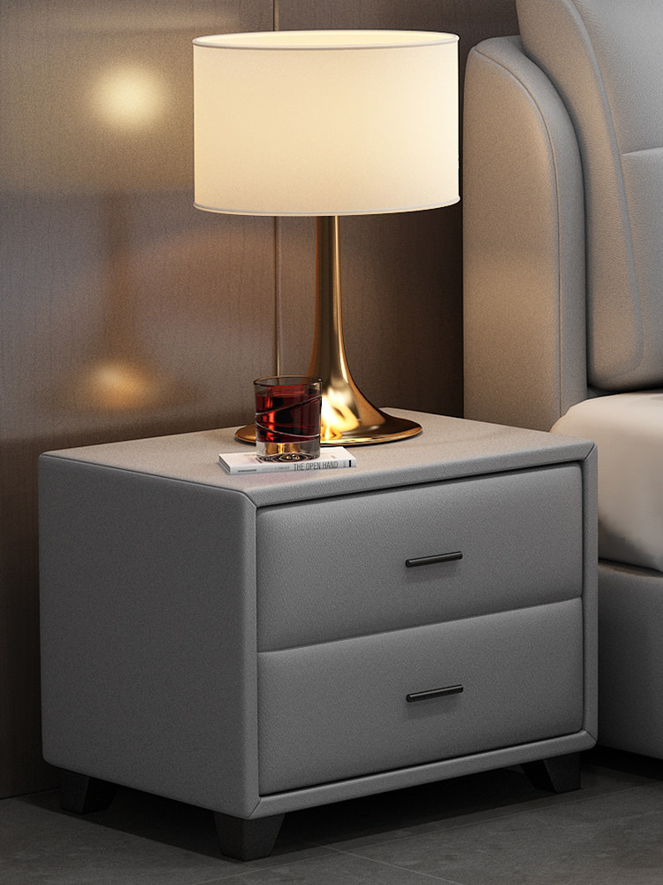 Nordic Light Lavish Wind Bed Head Cabinet Solid Wood Frame Modern Minima Bedroom Storage Containing Whole Dress Custom Side Cabinet