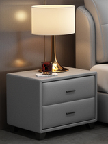 Nordic light luxury ins Wind bedside table solid wood frame modern simple bedroom storage storage storage custom side cabinet