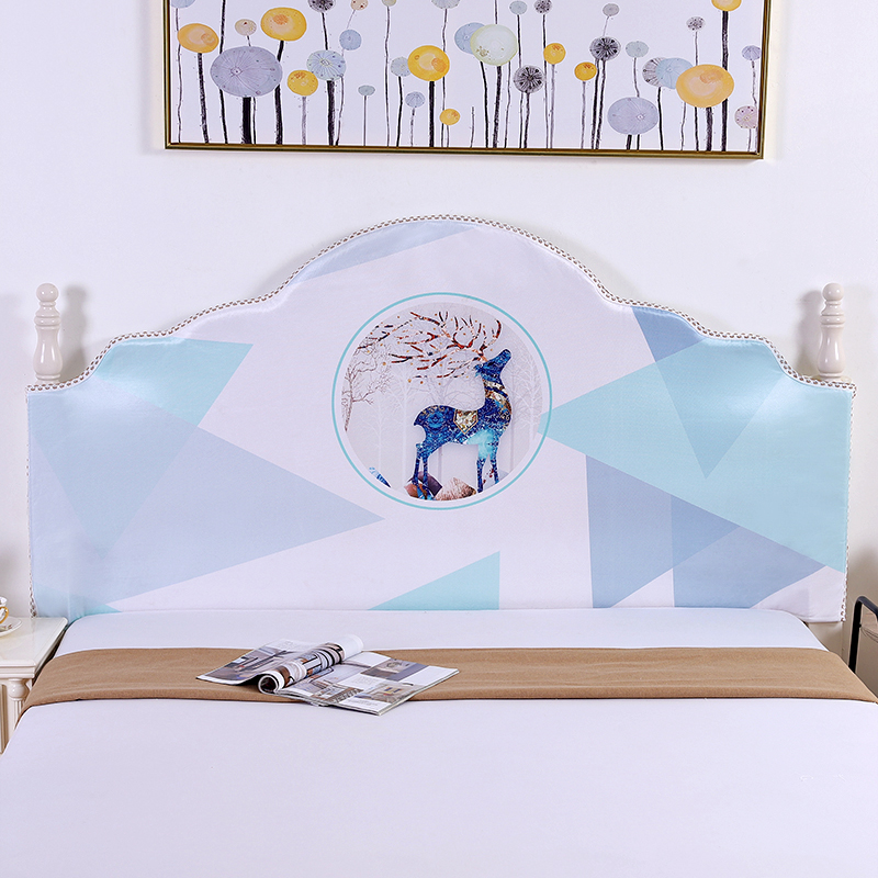 Four seasons bedside cover set custom European irregular soft bag semi-circular arc elastic all-inclusive custom protective cover