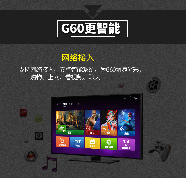 Cassidy body game console TV nhà HD thông minh đôi hoài cổ màu đỏ và trắng arcade điện G60 tay cầm xbox one x