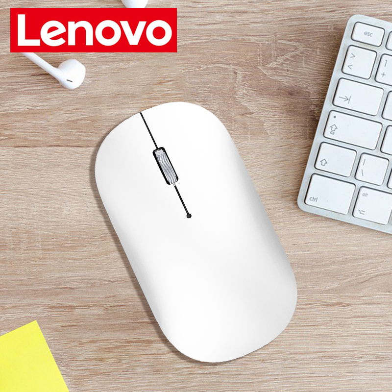 Lenovo Lenovo Mice Wireless Mute Little New Air Handle PV Apple Laptop Desktop PCs Universal Original Clothes Portable Girls Games Home Office Cute Super Slim