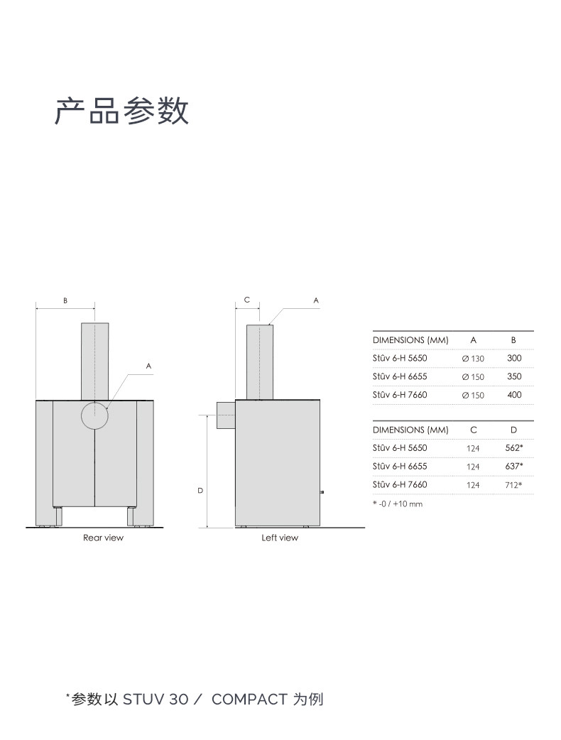 Stûv 6 Chimenea de leña, independiente — Detalles del producto 11