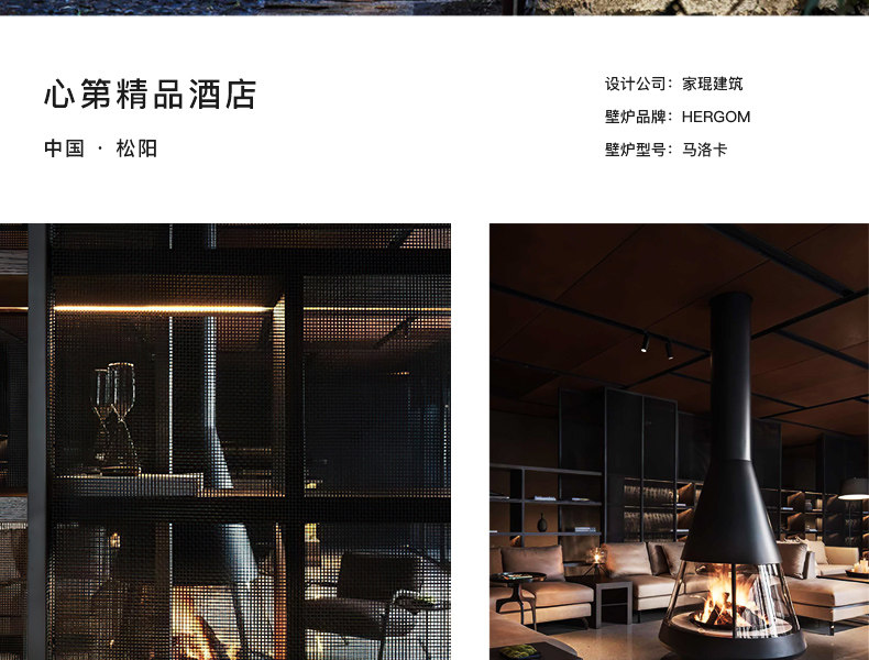 Hergom HGB-70 Chimenea de leña, empotrable — Detalles del producto 24