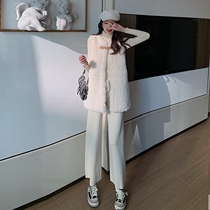 2021 new womens early autumn temperament Imperial sister foreign atmosphere age slim leisure fashion fried street professional two-piece set