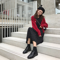 2021 new womens autumn dress dress fairy Super Xiansen series waist thin high-end big-name celebrity temperament