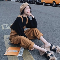 2020 new autumn and winter small man with high foreign style net red professional age reduction and thin two-piece suit female