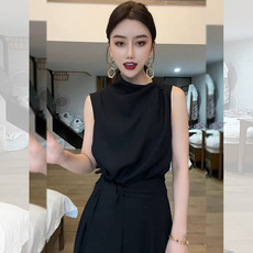 Старинное пальто 2024新款绿色无袖气质女神范别致设计感小众高级感长裙连衣裙女夏