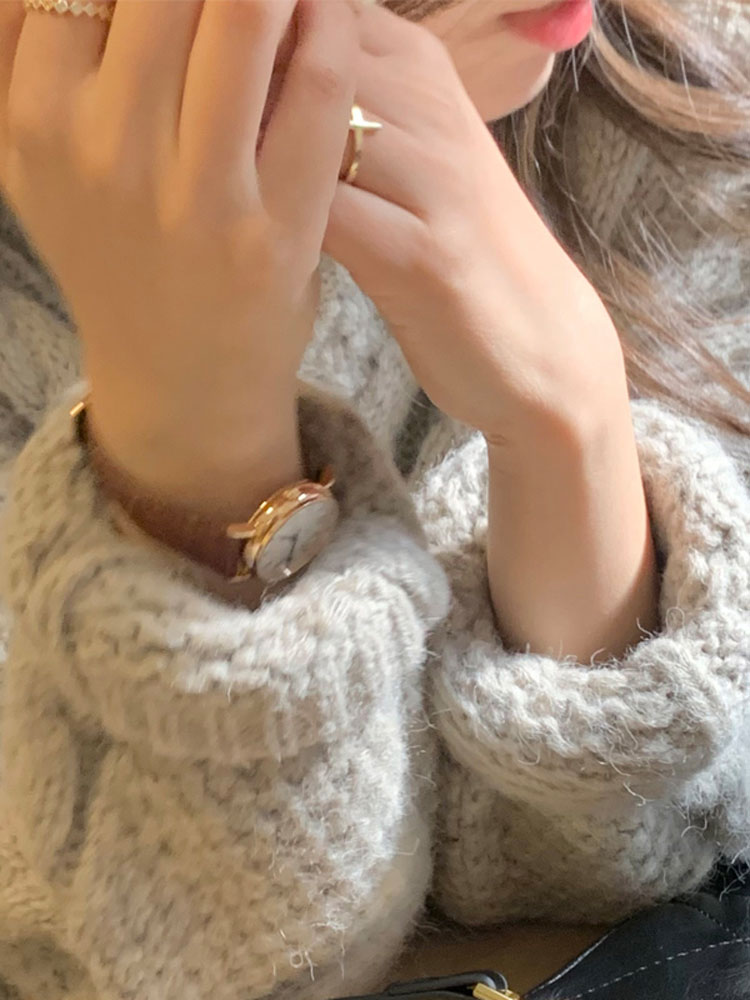 SWEATER WOMENS 2024 NEW AUTUMN AND WINTER WEAR JAPANESE LOOSE TOPS WOMENS LAZY STYLE RETRO EUROPEAN HONG KONG STYLE DESIGN