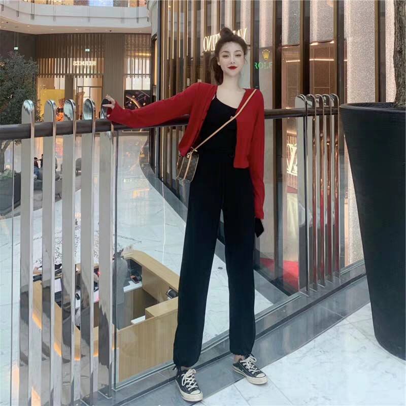 2021 new autumn and winter foreign pie-age casual fashion Conspicuous Slim and Salt Can Sweet Fried Street Three Suits