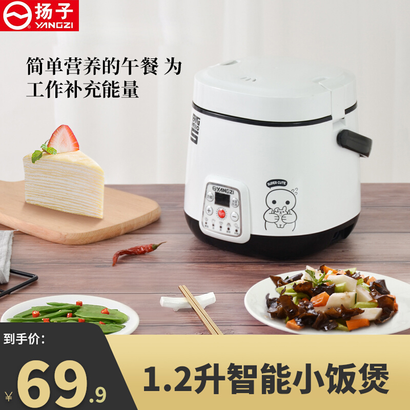 Yangzi Mini Electronic Pan 2-1 People Small Home Single Dormitory Electric Cooker Smart Cooking Mini baby One L