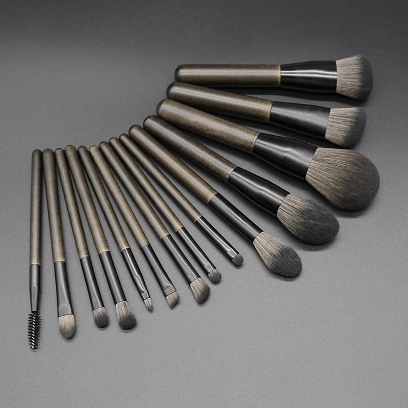 14 Makeup Brush Sets Group Beginners Cover Brushed Animal Fur Eye Shadow Brush Powder Brush Powder Bottom Brushed Canton Brush Supple Softness