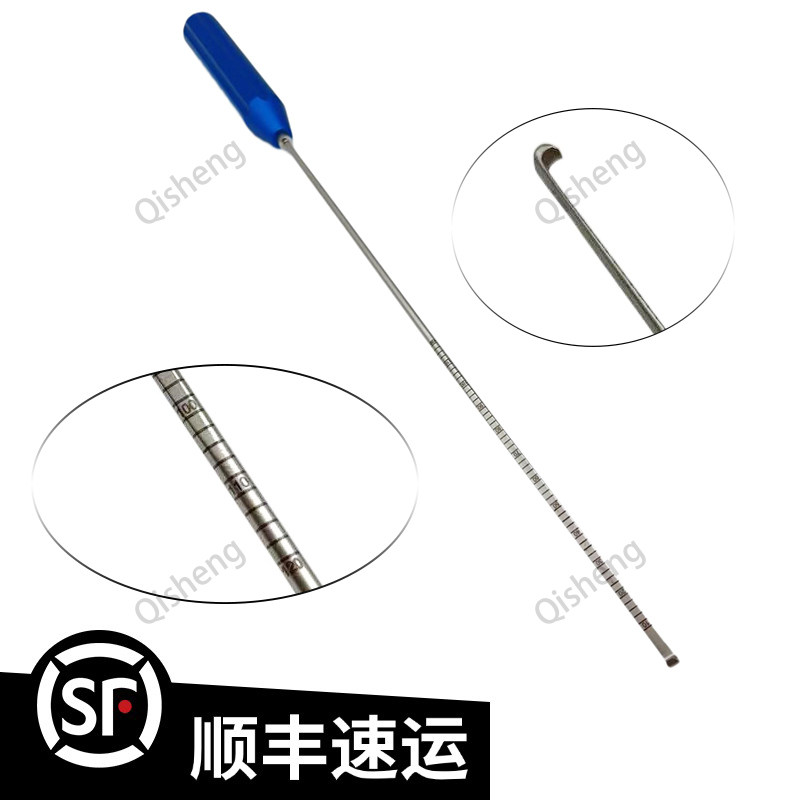 骨科器械运动交叉韧带重建肌腱测量器测深尺探针刻度0-120mm