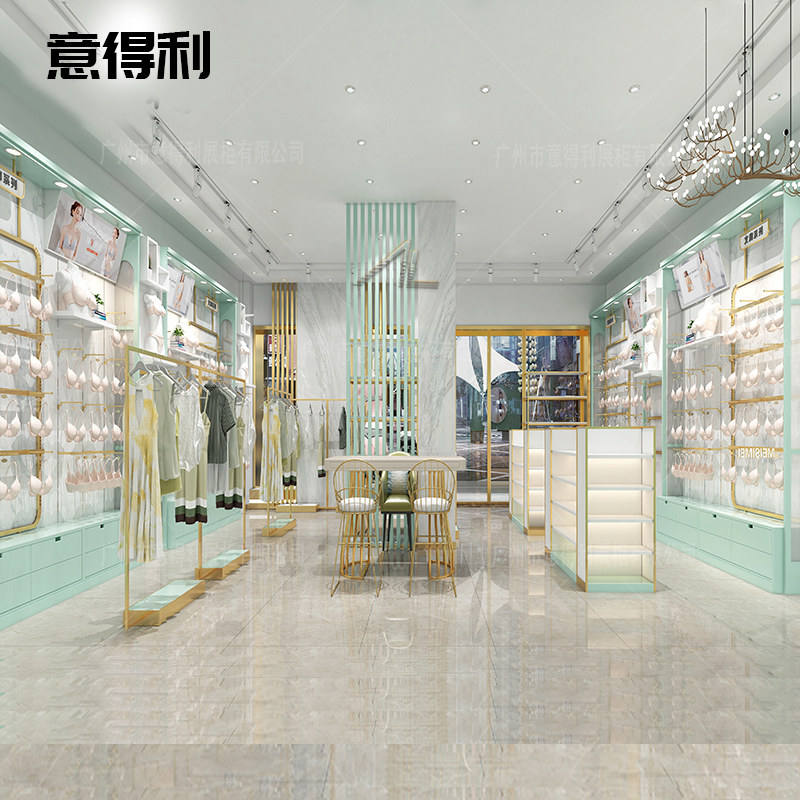 Light luxury underwear display rack clothing store shelf hanger bra underwear Nakajima rack underwear golden shelf display cabinet