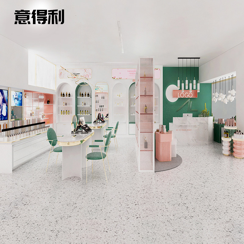 Customized Cosmetics Display Rack Product Display Rack Shelves Beauty Salon Commercial Jewelry Skin Care Products Sample Display Cabinet