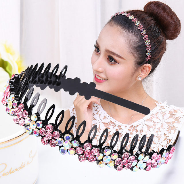 Face washing headband women's hair pressed toothed headband broken hair clip female 2023 new hair bundle clip women's headwear hair clip