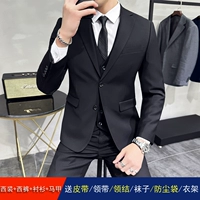 Черные штаны, рубашка, жилет, набор