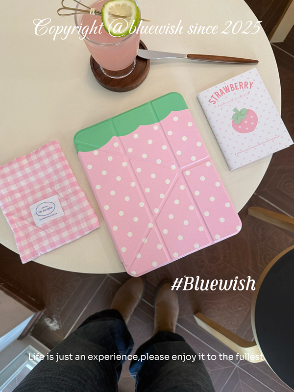 Bluewish Strawberry Polka Dot 3+Y Discount Pink ins Sense iPad Tablet Case for Apple with Pen Slot, Suitable for Air4567, Cute Real Machine Molded Korean Style Anti-Bend Acrylic Back Panel Protective Case Bluewish Strawberry Polka Dot 3+Y Discount Pink ins Sense iPad Tablet Case for Apple with Pen Slot, Suitable for Air4567, Cute Real Machine Molded Korean Style Anti-Bend Acrylic Back Panel Protective Case