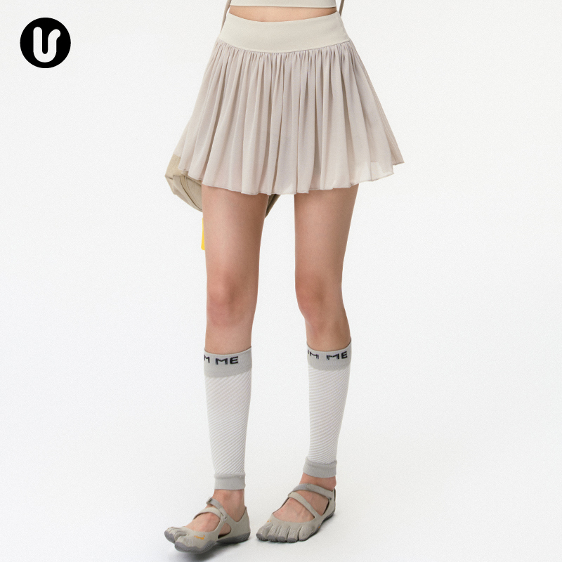 Mesh Sports Short Skirt for Women, New Quick-Drying Half-Length Yoga Wear Skirt Pants, Fitness Running Badminton Tennis Skirt Set