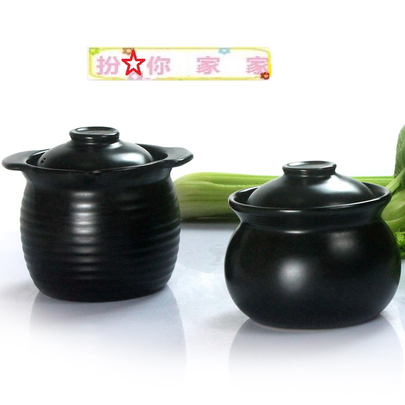 Can be open fire resistant to high temperature water-proof stew pot ceramic soup stew pot small bird's nest stew pot soup pot double ear gourd steaming pot
