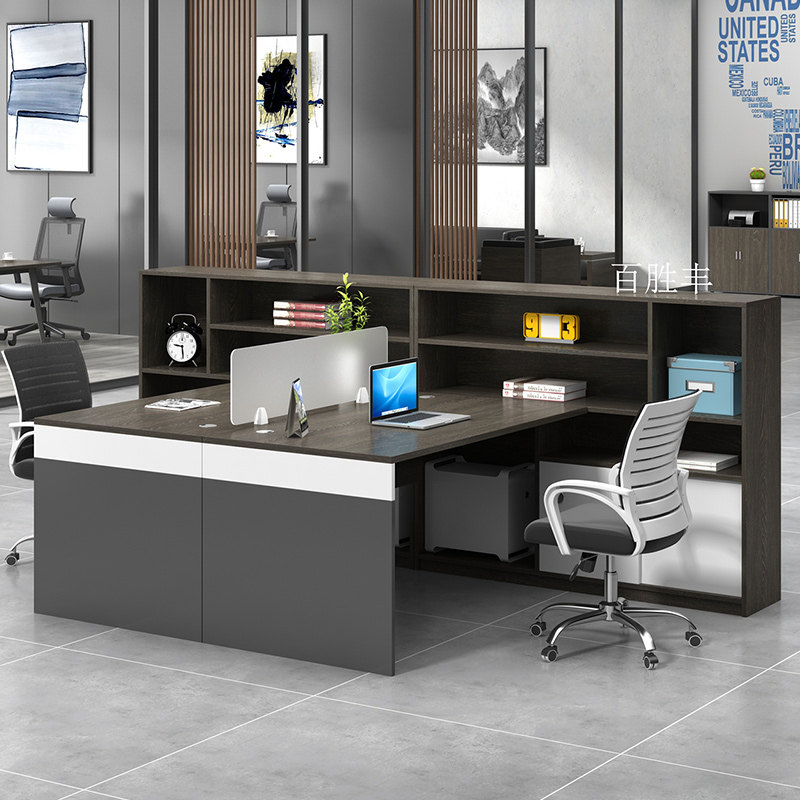 Office furniture Staff desk Finance Desk Finance Desk 2 4 6 People brief modern work screens table and chairs Combined-Taobao