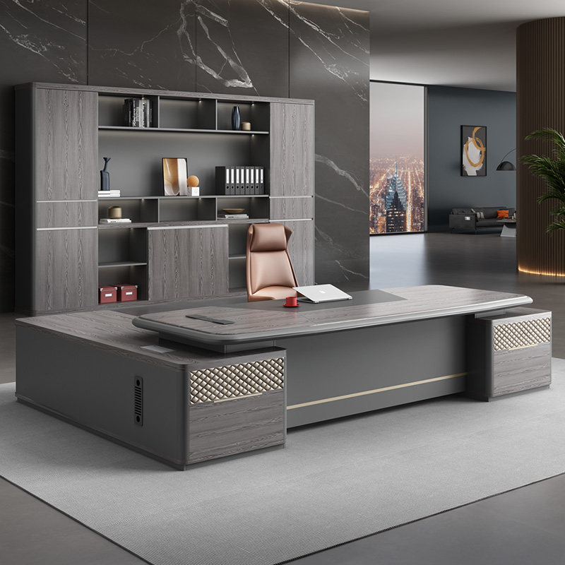 Boss Table Light Extravagant Desk Chair Portfolio Brief Modern Grand Bantai Executive President Manager Desk Office Furniture