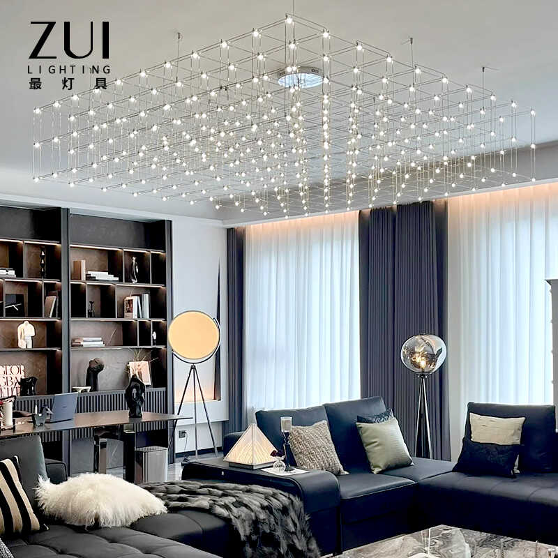 ライトキューブ 星空ホタル 高級リビングルームシャンデリア 高級インターネットセレブ モダンレストランホーム商業家庭用ライト