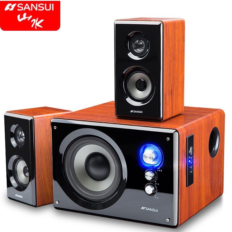 Landscape 80A desktop computer sound multimedia wood low tone cannons Bluetooth speakers Home TV K Gokala Ok-Taobao