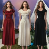 Дизайнерское небольшое платье, белая юбка, французский стиль, тренд сезона, три цвета