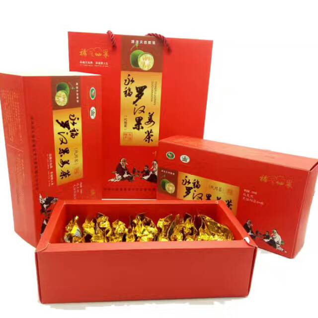 Fuyuan Xianguo Luohanguo ginger tea 50 packaging boutique gift box Guangxi Guilin low temperature dehydrated Luohanguo dried fruit