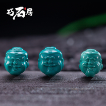 Qiao Shiju Hubei Shiyan original mine turquoise Jiu Ruo jade carving Seiko original wealth pendant jewelry carving accessories