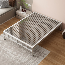 304 stainless steel bed 1 5m 1 8 double bed tatami bedroom iron bed single 1 2m thickened steel bed frame