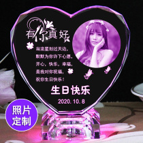 Birthday gift girl to girlfriend Couple long distance love DIY photo custom romantic Valentines Day to send wife