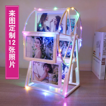 Creative DIY custom photo windmill rotating photo frame posing photo album Wedding anniversary graduation Day gift for girls