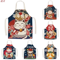 Cai Cai Apron Kitchen Adult Cartoon Coat Cooking Waterproof Home Baking Waist Japanese Workwear Custom