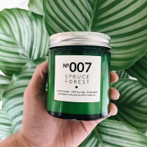 6PM Candle Co Small Firefly Green Bottle Natural Soy Wax scented Candle Indoor fragrance