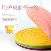 Trang chủ Silicone Coaster Tea Coaster Chống vảy bát Pad Potholders Pot Thảm Padded Cup Thảm dễ thương - Tách