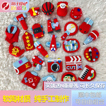  Chinese red theme week-catching supplies props Lottery week-catching package set Male and female baby first anniversary birthday gifts