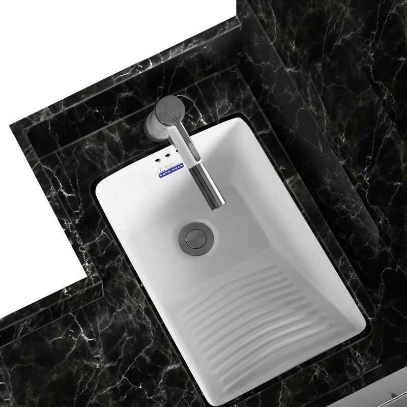 Under the counter laundry basin small apartment with washboard basin embedded small ceramic wash basin square deepened sink