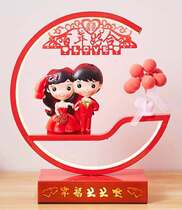 Wedding gift wedding table lamp for bridal escort with wedding gift long bright light red creative bedroom bedside lamp
