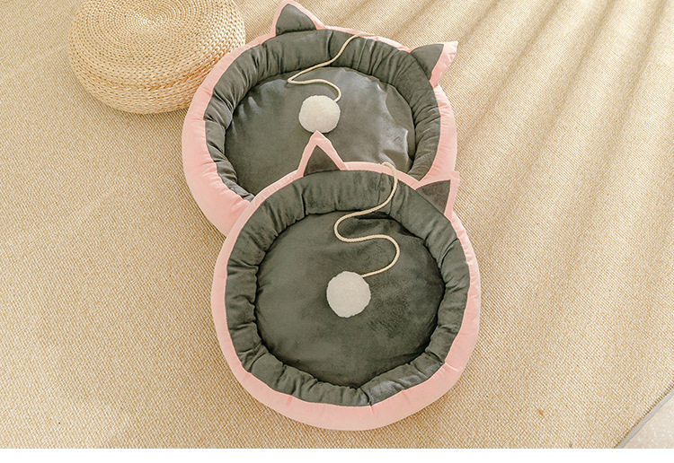Pet cung cấp mèo xả rác mèo mái pad dễ thương chó nhỏ cũi bốn mùa phổ da lộn có thể tháo rời và có thể giặt - Cat / Dog hàng ngày Neccessities 	bát thức ăn cho mèo	