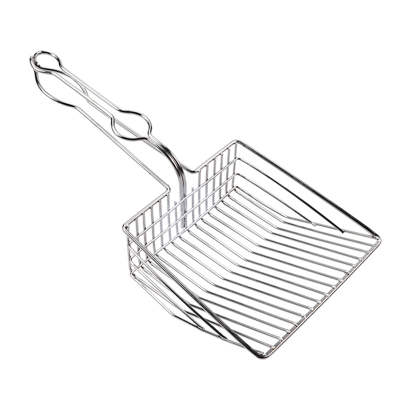 Cat litter shovel metal cat litter spat shovel fast leak sand long handle large tofu sand puffing earth pine wood sand cat shovel a shovel