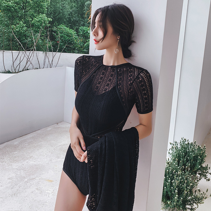 ◆DUDU◆One-piece swimsuit women's summer fairy seaside 2021 new sexy small chest gathered thin hot spring