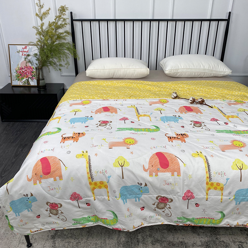 Summer Ins Cartoon Children Full Cotton Summer Cool Quilted By Kindergarten Baby Pure Cotton Air Conditioning By Core Adults 1 8 Thin Quilt