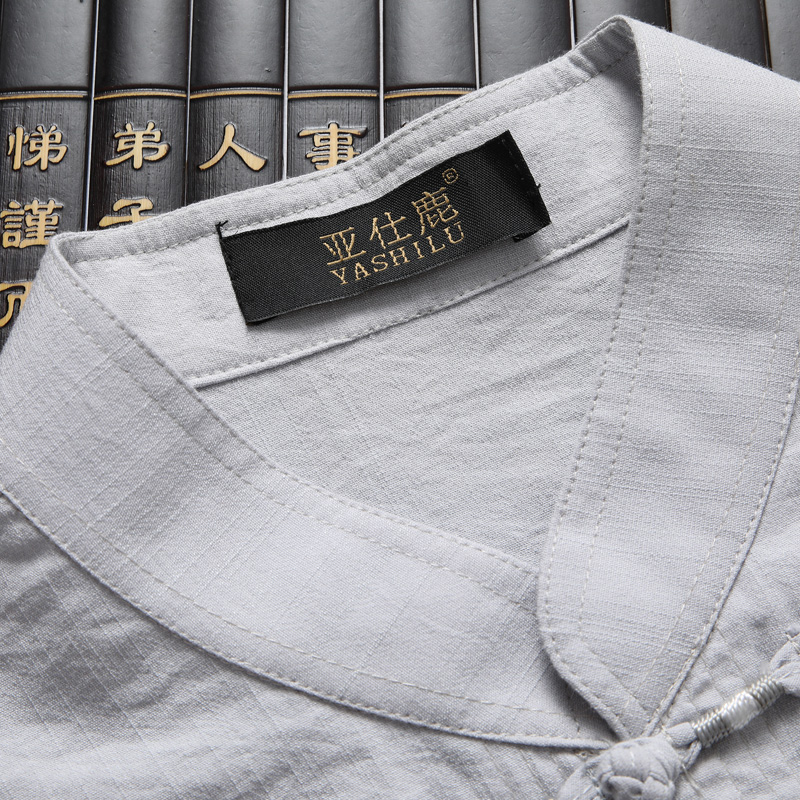 gió mùa hè Trung Quốc Tang nam bộ quần áo ngắn tay trung niên ông mùa hè quần áo nam cha lỏng quần áo mùa hè